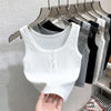 Chic Ribbed Button-Down Tank Top for Women ATHLEXES