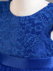 Royal Blue Floral Princess Dress for Girls ATHLEXES