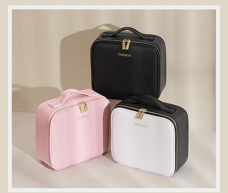 LuxeGlow LED Makeup Train Case ATHLEXES