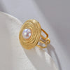 Lustrous Wavelet Gold Pendant with Moonstone ATHLEXES