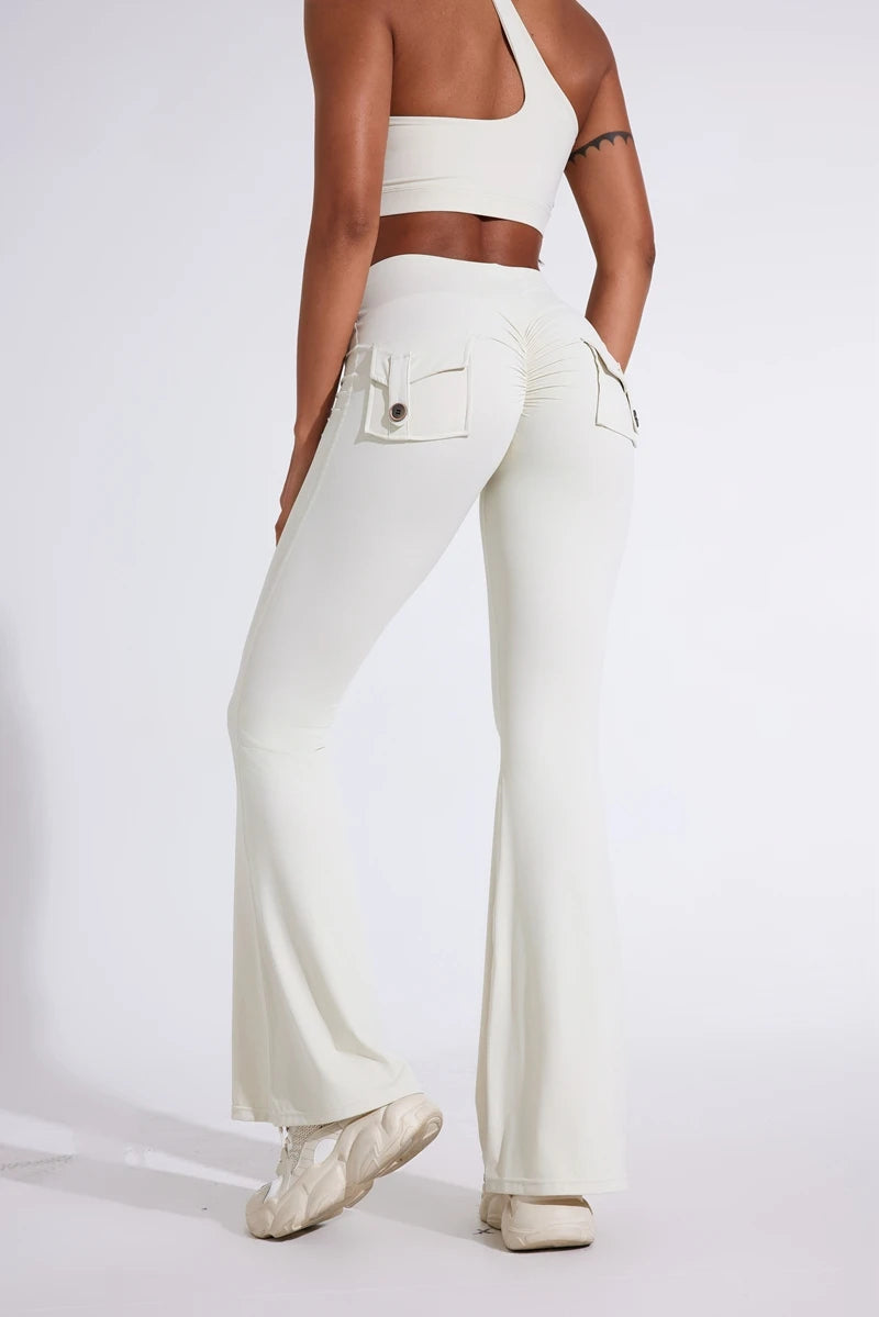 JoyFit High Waisted Bell Bottom Yoga Pants ATHLEXES