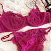 Sexy Underwear Set for Women Ultra-thin Lace Bra Thong ATHLEXES