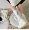 Japanese Style Embroidered Women Crew Socks ATHLEXES