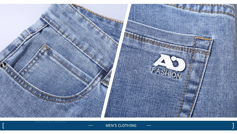 Light Blue Slim Fit Stretch Jeans for Men ATHLEXES