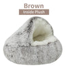 PurrNest Plush Cat Bed: Cozy 2-in-1 Winter Retreat ATHLEXES