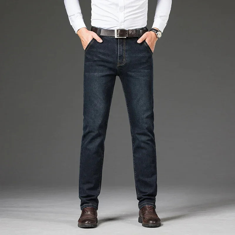 Classic Fit Plus Size Men's Denim Trousers ATHLEXES