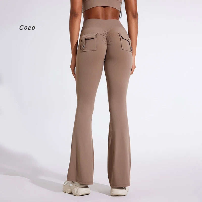 JoyFit High Waisted Bell Bottom Yoga Pants ATHLEXES