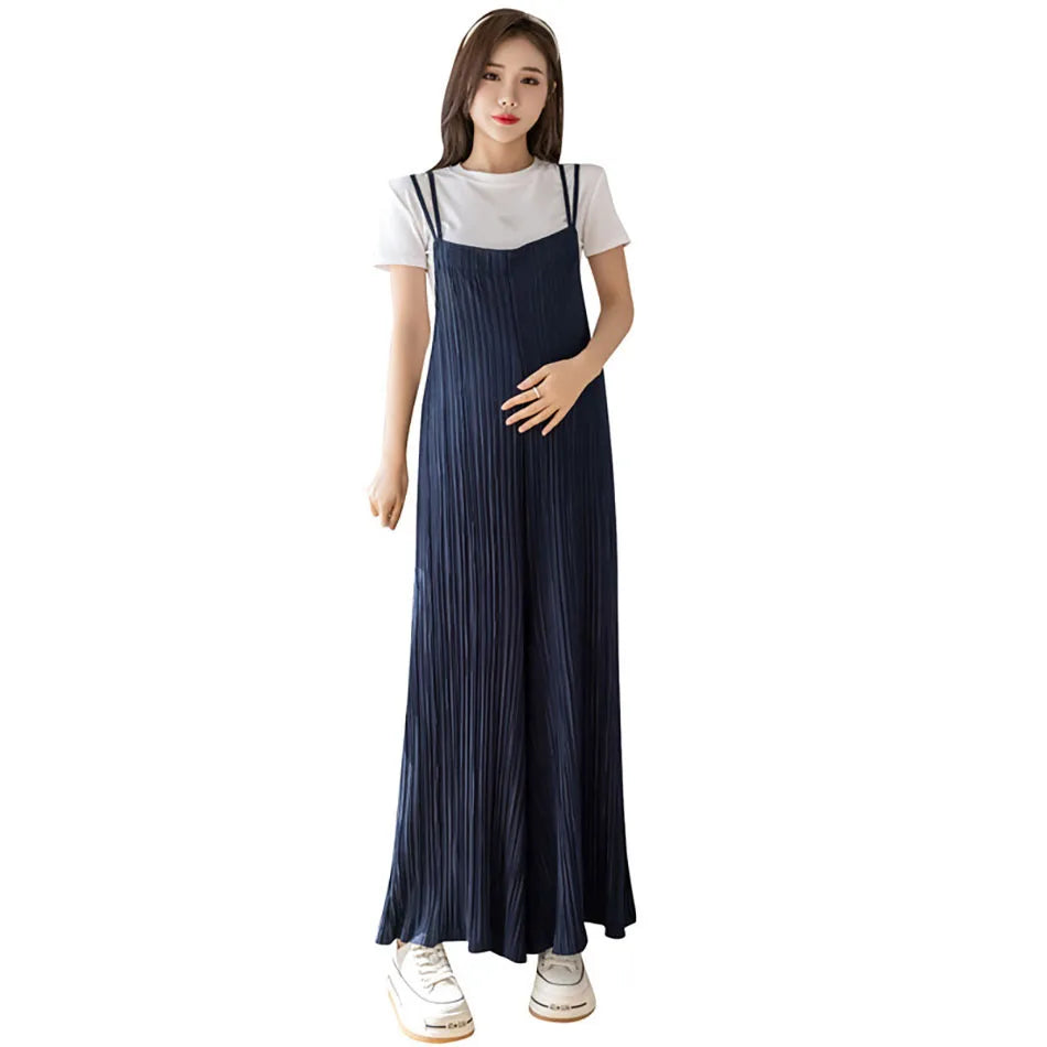 Chic Summer Maternity Chiffon Wide Leg Pants ATHLEXES