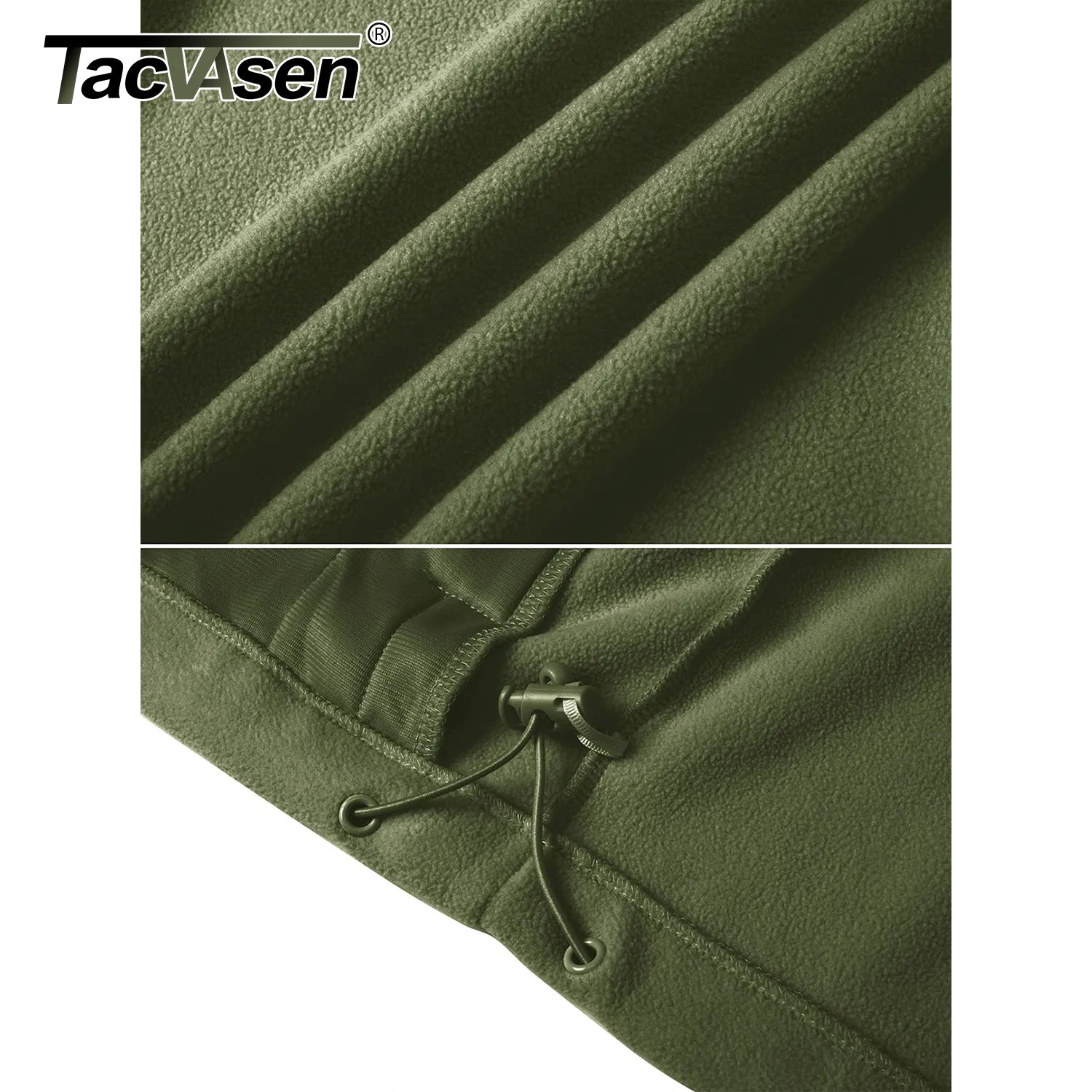 TACVASEN Men's Windproof Fleece Jacket with Pockets ATHLEXES