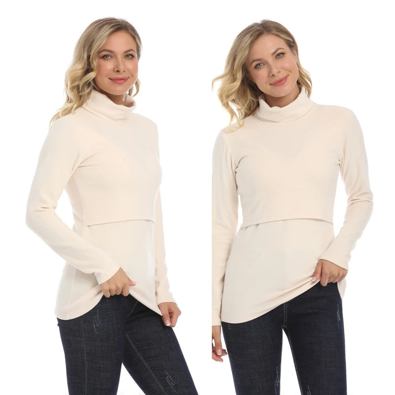 NurtureComfort Turtleneck Nursing Top ATHLEXES