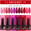 NailArt Pro 6pc UV Gel Polish Kit for Manicure ATHLEXES
