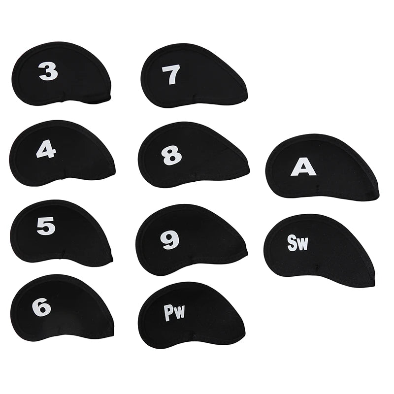 EliteGuard 10Pcs Golf Club Iron Head Covers Set ATHLEXES