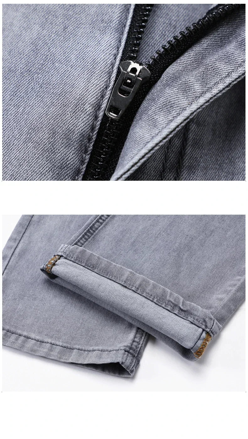 Stylish Gray Soft Fit Men's Summer Jeans ATHLEXES
