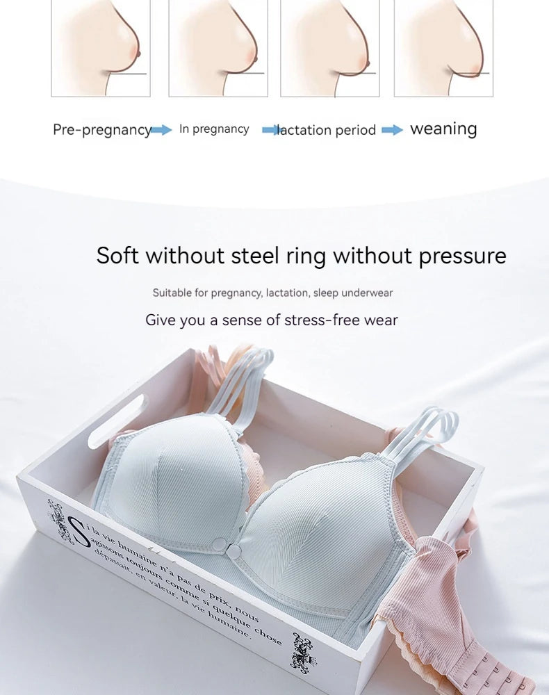 Soft Cotton Maternity Nursing Bra for Comfort ATHLEXES