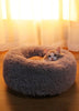 Kimpets Round Cat Bed Dog Pet Bed Kennel Non-Slip Winter Warm Dog Kennel Sleeping Long Plush Soft Puppy Cushion Mat Cat Supplies ATHLEXES