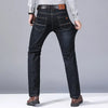 Classic Slim Fit Black Biker Jeans for Men ATHLEXES