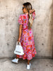 Elegant Floral V Neck Maxi Dress for Women ATHLEXES