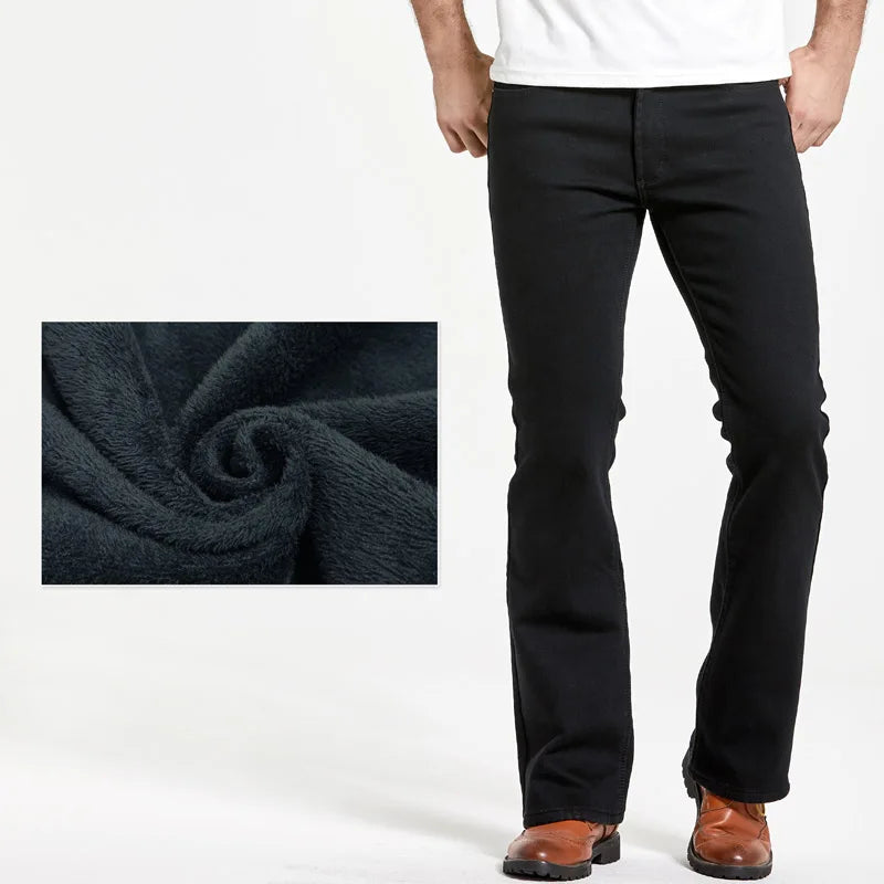 LGRGC Men's Warm Stretch Denim Boot Cut Jeans ATHLEXES