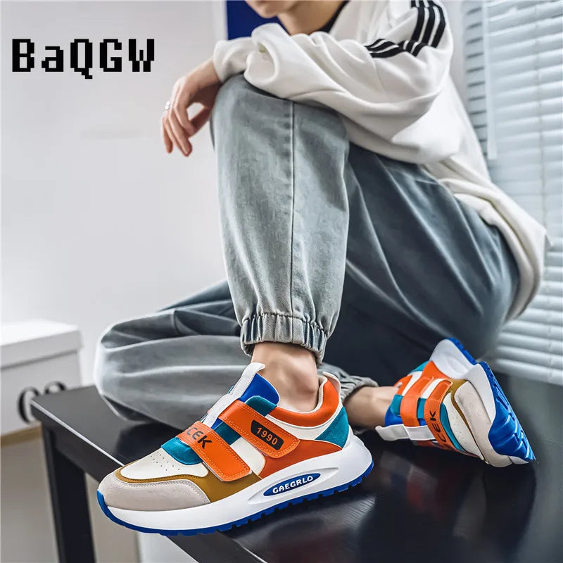 Retro Patchwork Men's Fashion Sneakers for Outdoor Sport ATHLEXES