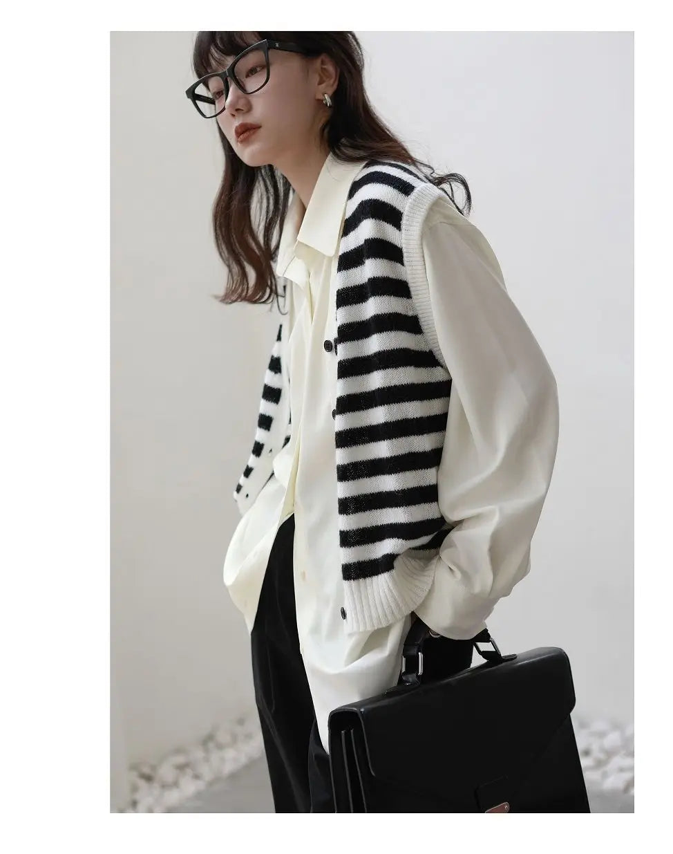 Korean Minimalist Oversized Button-Up Shirt for Women ATHLEXES