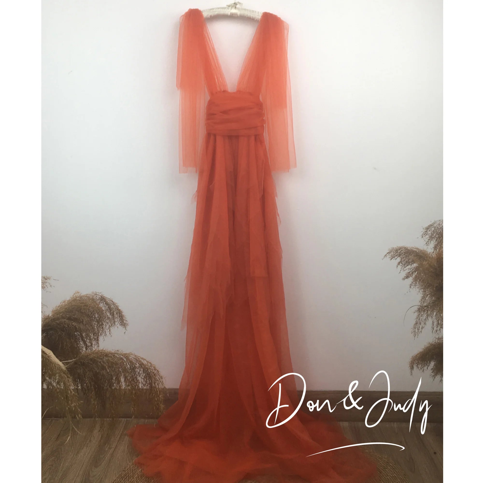 Boho Tulle Maternity Dress for Baby Showers ATHLEXES