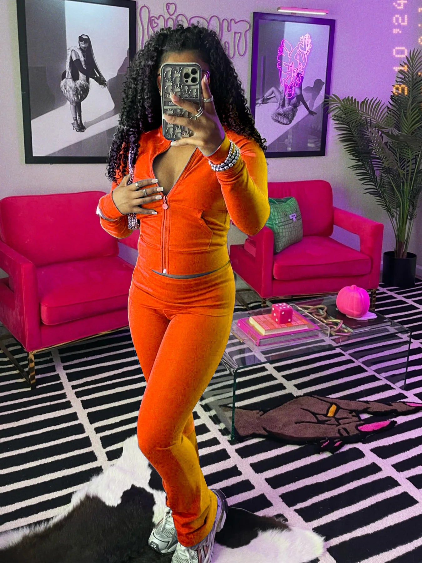 FAGADOER Casual Zip Pocket Crop Top & High Waist Leggings Set ATHLEXES