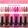 NailArt Pro 6pc UV Gel Polish Kit for Manicure ATHLEXES