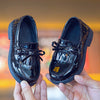 Elegant Bow-Knot Leather Flats for Girls' Events ATHLEXES