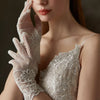 Elegant Floral Lace Wedding Gloves for Brides ATHLEXES