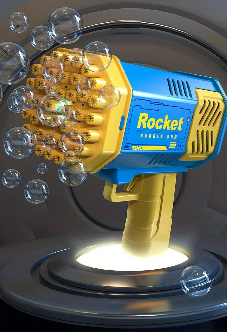 Kids' 40-Hole Rocket Bubble Gun with LED Light ATHLEXES