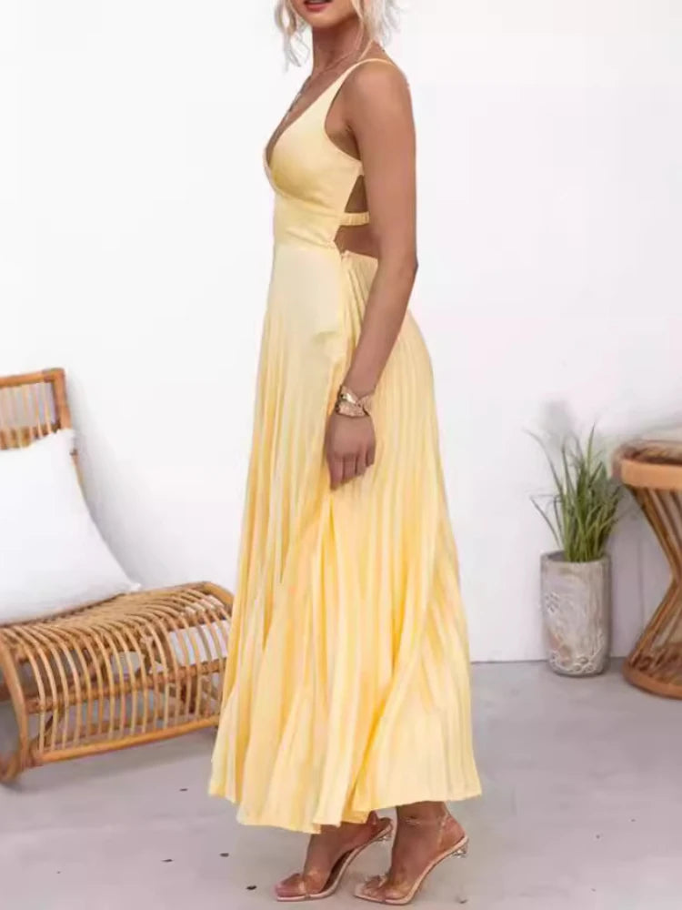 Elegant Ankle-Length Women's Vacation Dress ATHLEXES
