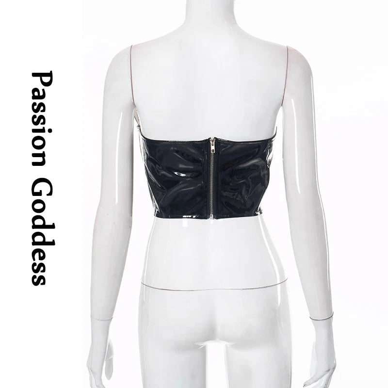 Goddess Glam Metallic Corset Top ATHLEXES