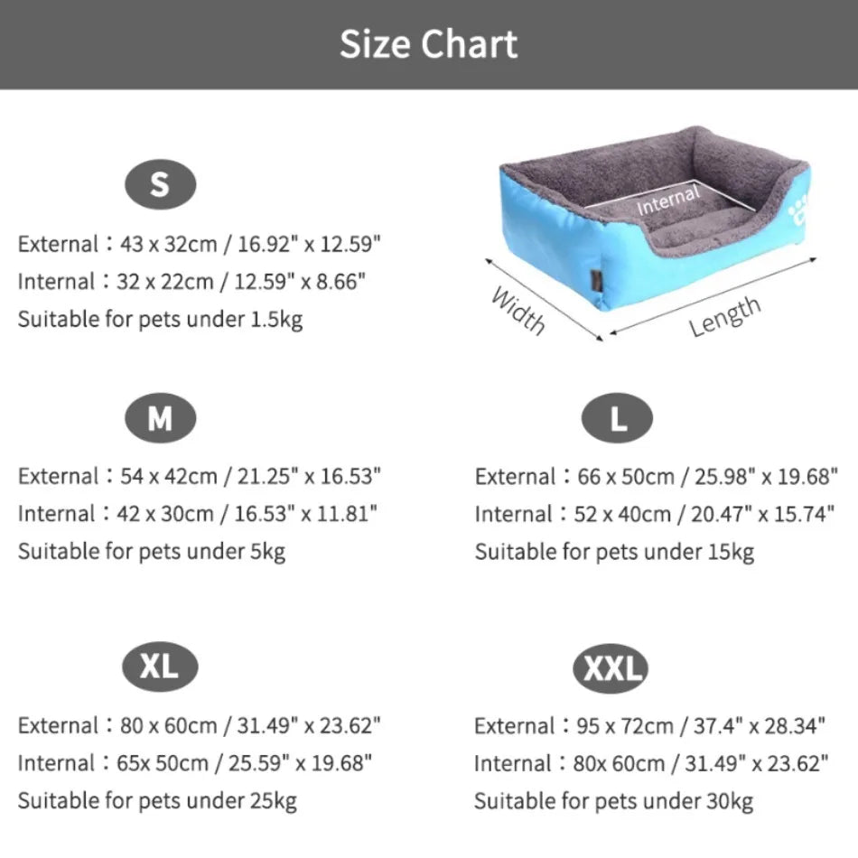 Plush Haven Waterproof Pet Bed for Cats and Dogs ATHLEXES