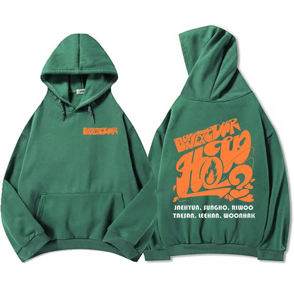 BOYNEXTDOOR Graphic Hooded Sweatshirt for Men ATHLEXES