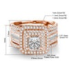 Elegant 2PCS Moissanite Wedding Ring Set 925 Silver ATHLEXES