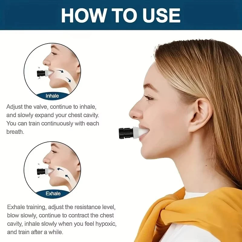 BreatheFit Portable Lung Trainer Device ATHLEXES