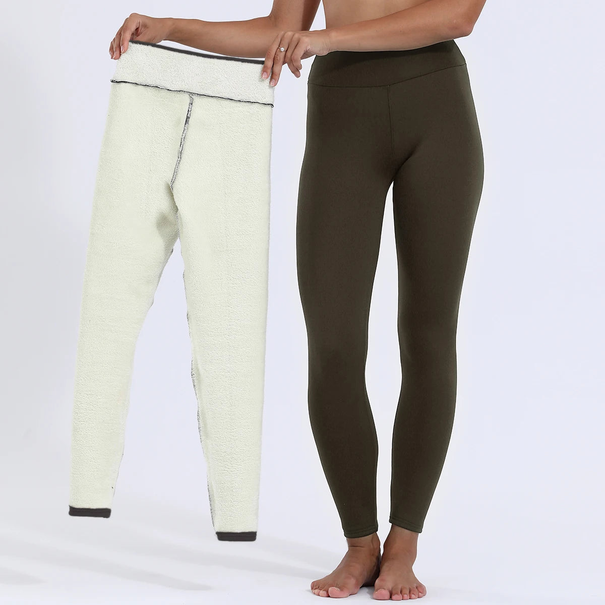 Women Winter Plus Velvet Stretch Leggings ATHLEXES