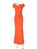 Chic Hollow Backless Maxi Dress with Metal Buckle ATHLEXES