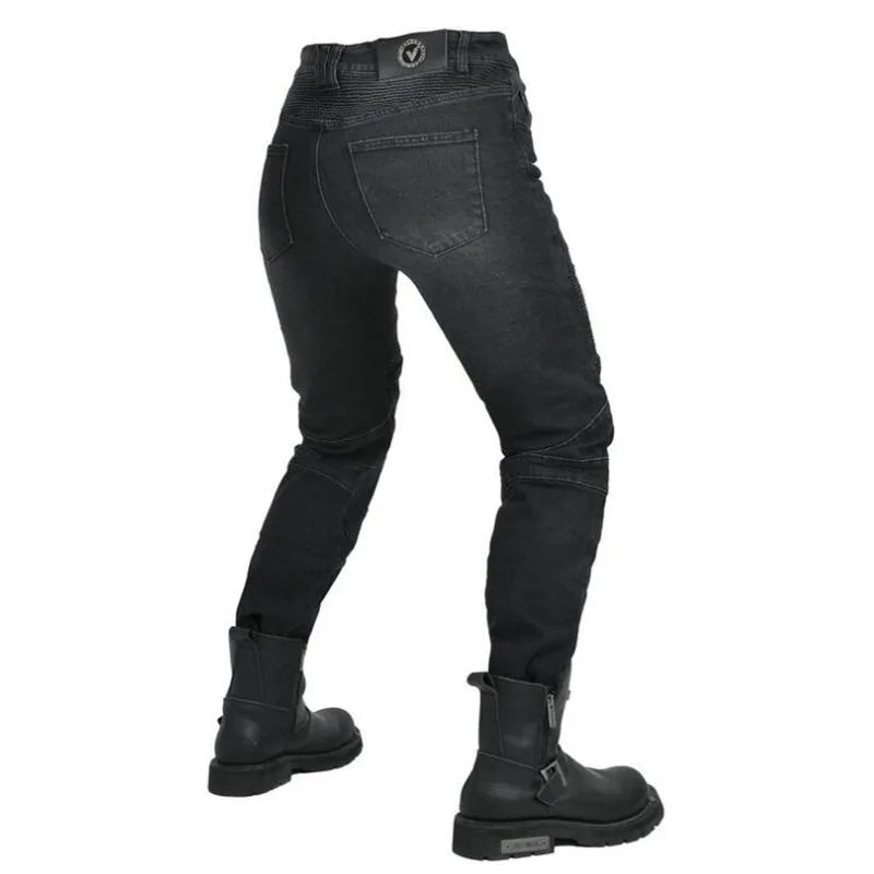 Stylish Women's Retro Motorcycle Jeans ATHLEXES