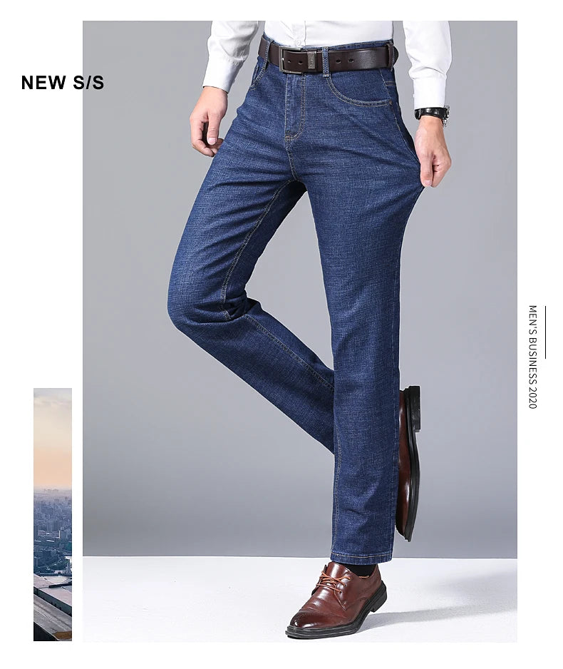 Elite Stretch Business Denim Trousers for Men ATHLEXES