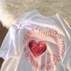 Harajuku Love Print Oversized Women's Graphic Tee Shirt ATHLEXES