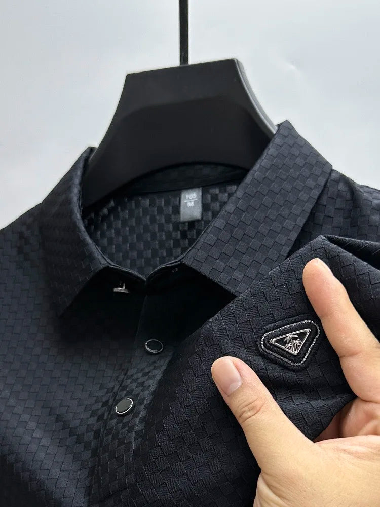 SilkCool Men's Polo: Luxury Summer Short Sleeve Shirt ATHLEXES