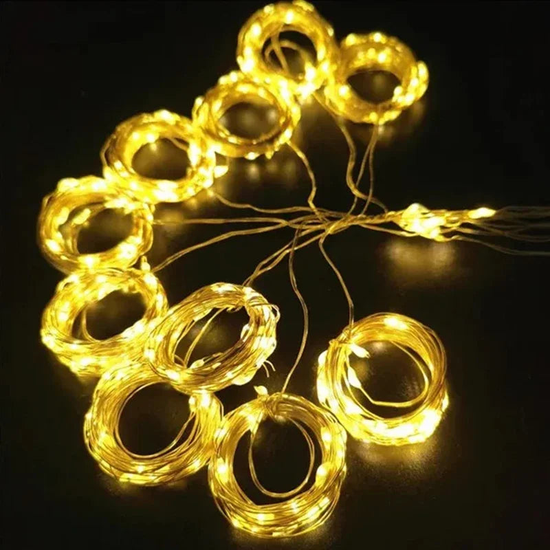 FairyGlow 3M LED Curtain String Lights USB Decor ATHLEXES