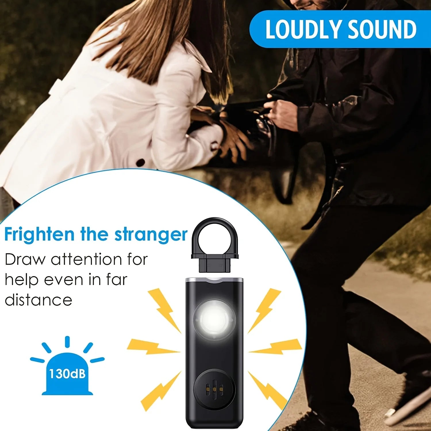Ultimate 130dB Personal Self Defense Alarm Keychain for Women ATHLEXES
