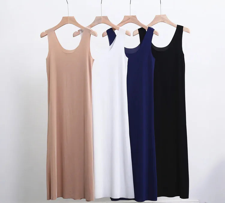 SilkFeel Plus Size Full Slip Dress ATHLEXES