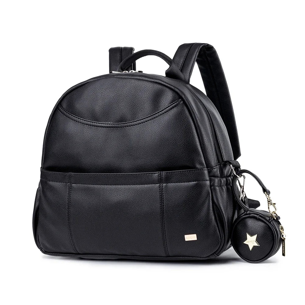 ChicBlack PU Diaper Backpack for Stylish Moms ATHLEXES