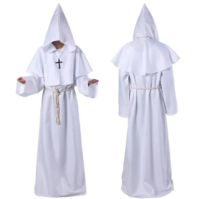 Medieval Monk Cowl Robe Halloween Cosplay Cloak ATHLEXES