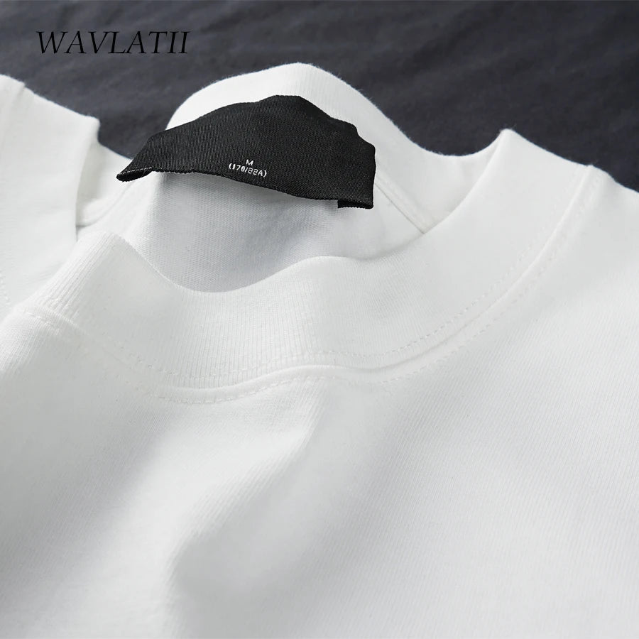WAVLATII Oversized Brown Summer Tees for Unisex Casual Wear ATHLEXES