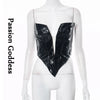 Goddess Glam Metallic Corset Top ATHLEXES