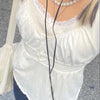 Maemukilabe Retro Kawaii Milkmaid Summer Crop Tee ATHLEXES